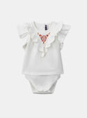 Body t-shirt com folhos KANOURE / 24E1BFE1BOD001