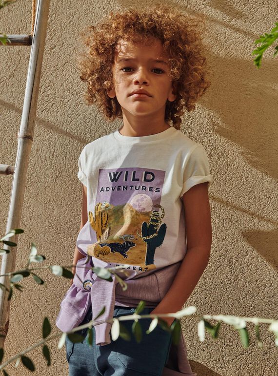 T-shirt tie and dye com padrão de deserto FLAMIAGE / 23E3PGO2TMC001