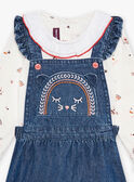 Conjunto body e vestido-jardineiras de ganga bebé menina CABRIGITTE / 22E1BF71ENSP274