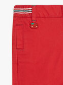 Bermudas em twill vermelho-tijolo bebé menino CATITI / 22E1BGM1BER506