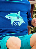 Camisola azul com padrão tubarão menino COMIDAGE / 22E3PGN1PULC231