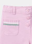 Calças wide legs rosa com bolsos bordados KAPAETTE / 24E2PF31PAN318