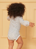 Conjunto body e vestido-jardineira azul e cru LACELIA / 24H1BFJ1ENS001