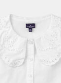 Blusa branco-cru em popelina de algodão LEBLOZETTE / 24H2PFJ1CHE001