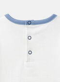 Body t-shirt crua e azul-clara com motivos de elétricos e animais LADULIO / 24H1BGJ1BOD001