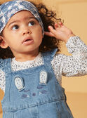 Conjunto body e vestido-jardineira azul e cru LACELIA / 24H1BFJ1ENS001