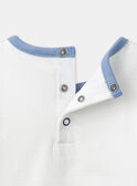 Body t-shirt crua e azul-clara com motivos de elétricos e animais LADULIO / 24H1BGJ1BOD001