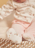 Conjunto babygro e casaco de malha cru em veludo LOLITA / 24H0NF23ENS001