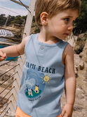 Camisola de alças azul com padrão surf bebé menino CAYVAN / 22E1BGV2DEBC218