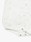 Babygro baunilha com estampado de animais em dupla gaze de algodão FULOUIS / 23E0CGY1BAR114
