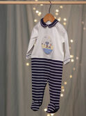 Babygro às riscas com padrão coala na praia bebé menino CEFINN / 22E5BG42GRE070
