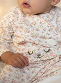 Babygro cru com estampado florido rosa bebé menina CEDANAE / 22E5BF43GRE001
