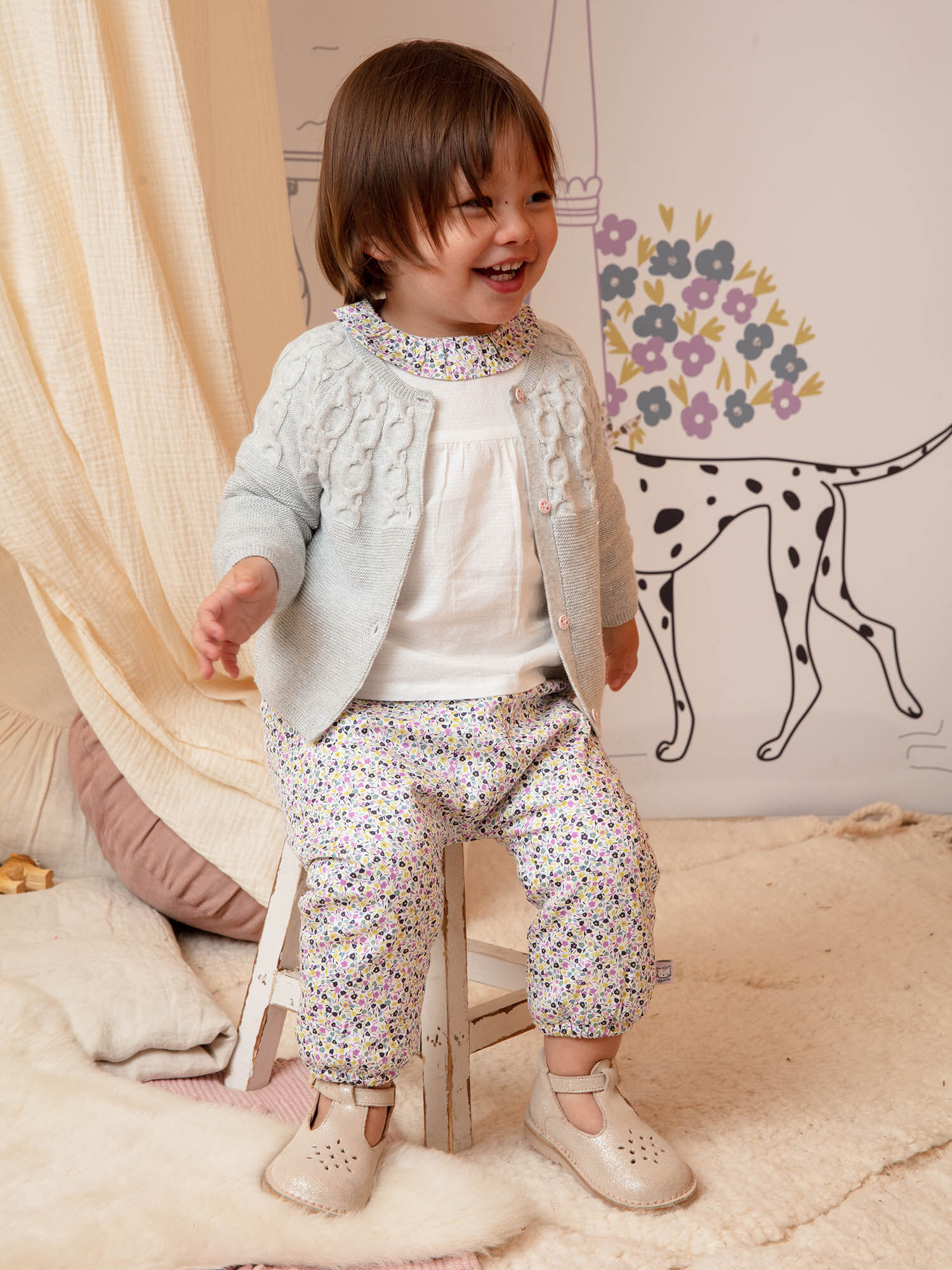 camisa florida para bebe