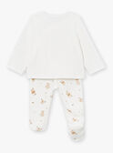 Pijama cru em veludo com estampado esquilos e cogumelos LOULOU / 24H0NM11ENS001