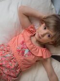 Camisa de noite pêssego com estampado florido decorativo menina CHOUJIETTE / 22E5PF51CHN413