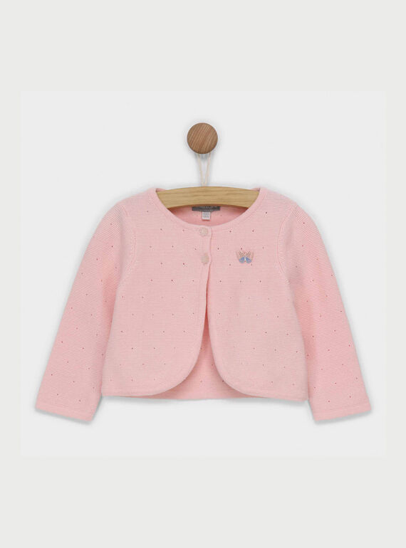 Cardigan rosa RAKAVI / 19E1BFF2CAR301