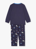 Conjunto pijama azul em algodão com estampado monstro KUIDRAGE / 24E5PG52PYJ070