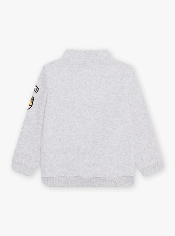Camisola cinzento mesclado com bolso canguru DEBADGEAGE / 22H3PGR1PUL943
