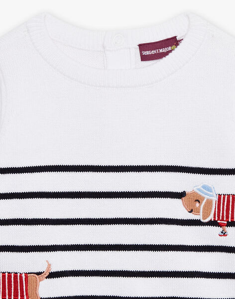 Camisola marinheiro com bordado decorativo cão bebé menino CAGUSTAVE / 22E1BG81PUL001
