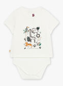 Body t-shirt cru com padrões de animais e selva bebé menino CAKILLIAN / 22E1BG91BOD001