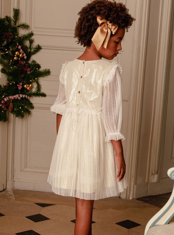 Vestido plissado em tule DAEFETTE / 22H2PF61ROB005