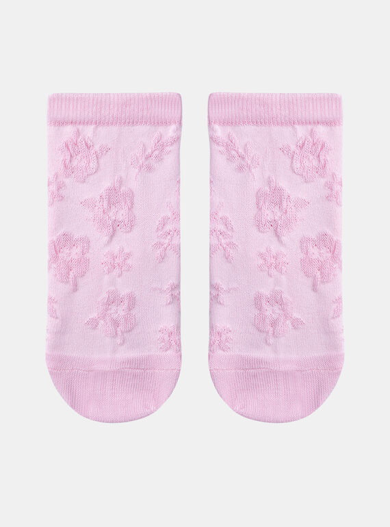 Meias rosas com estampado flor KAJOURETTE / 24E4PF32SOQ318