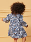 Vestido azul e branco às flores LACECILE / 24H1BFJ1ROB070