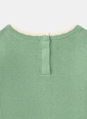 Camisola verde em tricô com bordados floridos KAPULETTE / 24E2PF31PULG606