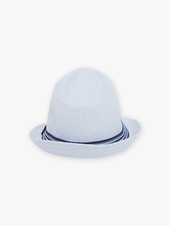 Chapéu azul-claro com faixa decorativa a contrastar menino CYCHAPAGE / 22E4PG11CHA020