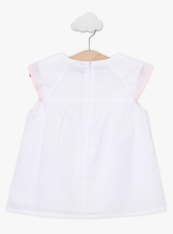 Camisa com folhos cru menina TYBOETTE / 20E2PFJ1CHE000