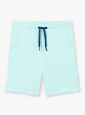 Conjunto de praia cru e azul-celeste t-shirt e calções criança menino ZIPALAGE4 / 21E3PGQ3ENS001