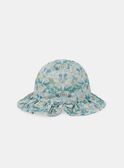 Chapéu com Estampa Floral e Laço Marfim KAULLA / 24E4BFR1CHA005