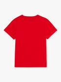 T-shirt vermelha com padrão de tubarão menino CYDOAGE3 / 22E3PGT1TMCF525