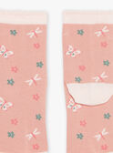 Meias cor-de-rosa com Jacquard borboleta FISOZETTE / 23E4PFD1SOQD318