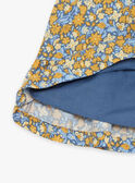 Vestido com folhos azul marinho com estampado florido FABETTY / 23E1BF81ROB070