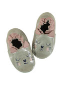 Chinelos couro flexível brilhante bege borado gato bebé menina GNFCHAT / 19WK37Z2D3S080