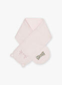 Echarpe rosa forrada com padrão de gato bebé menina CIMEGANE / 22E4BFG1ECH301