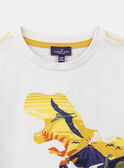 T-shirt cor crua com estampado de dinossauro KITIAGE / 24E3PGC1TMC632