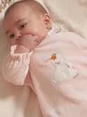 Babygro rosa-claro em veludo LORETTE / 24H0NF11GRED322
