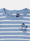 T-shirt marinheiro azul-pastel e cru LADREDO / 24H1BGJ1TMLC236