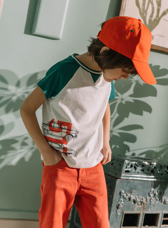 T-shirt cru com padrão gráfico menino COTICHAGE / 22E3PGM2TMC001