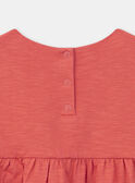 T-shirt fluida bordada vermelho-tijolo KIWIETTE / 24E2PFC2TMC410