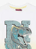 T-shirt tie & dye amarelo padrão dinossauro fantasia menino CATICHAGE / 22E3PGB2TMC116