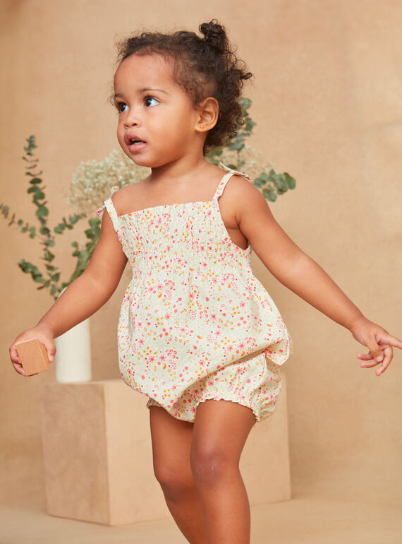 Babygrow bege às flores KASUZIE / 24E1BFO1BAR001