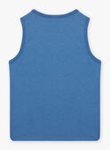 Camisola de alças azul com padrão decorativo tubarões menino CYDEBAGE1 / 22E3PGT1DEBC240