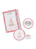 Kit refeição rosa e branco ROPASFILLE / 19EZLAX2KTR001