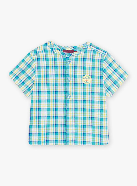 Camisa em seersucker aos quadrados bebé menino CAVAHE / 22E1BGN1CHM209