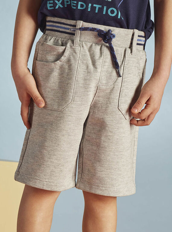 Bermudas cinzento mesclado menino 22E3PGT1BERJ920