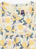 Blusa baunilha em cetim com estampado de frutos FAPENNY / 23E1BFO1CHE114