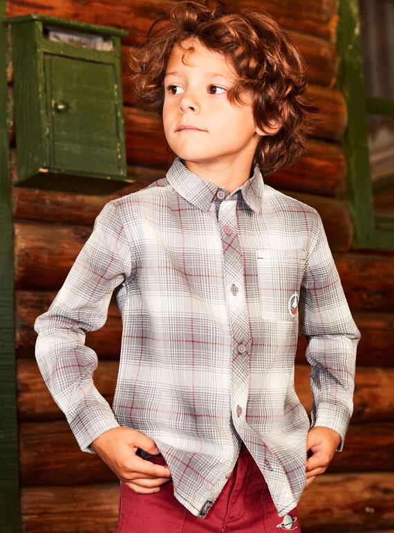 Camisa aos quadrados com estampado foguetão DUCHEMAGE / 22H3PGZ1CHMJ908